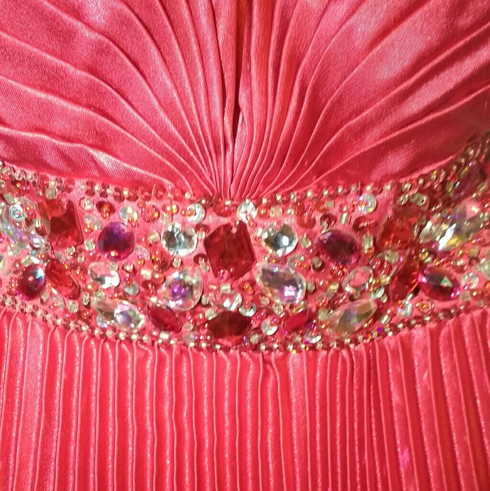 🎉2xHP!!!🎉NWT Evenings by Allure Red A444 Dress - Picture 2 of 6